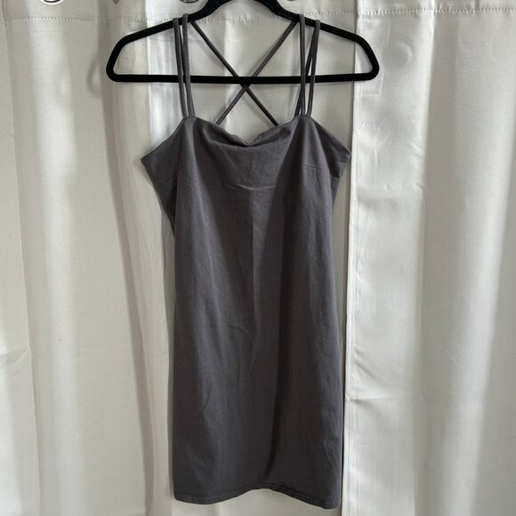 Rvca Athletic Dress Medium Gray Strappy Athleisure Tenniscore Hiking 17759 - Picture 2 of 6